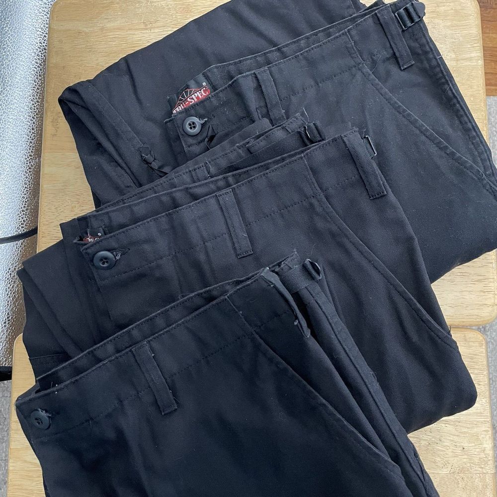LOT OF 3 Tru-Spec Tactical Pants Men XL XLarge Black Ripstop Cargo Security Work